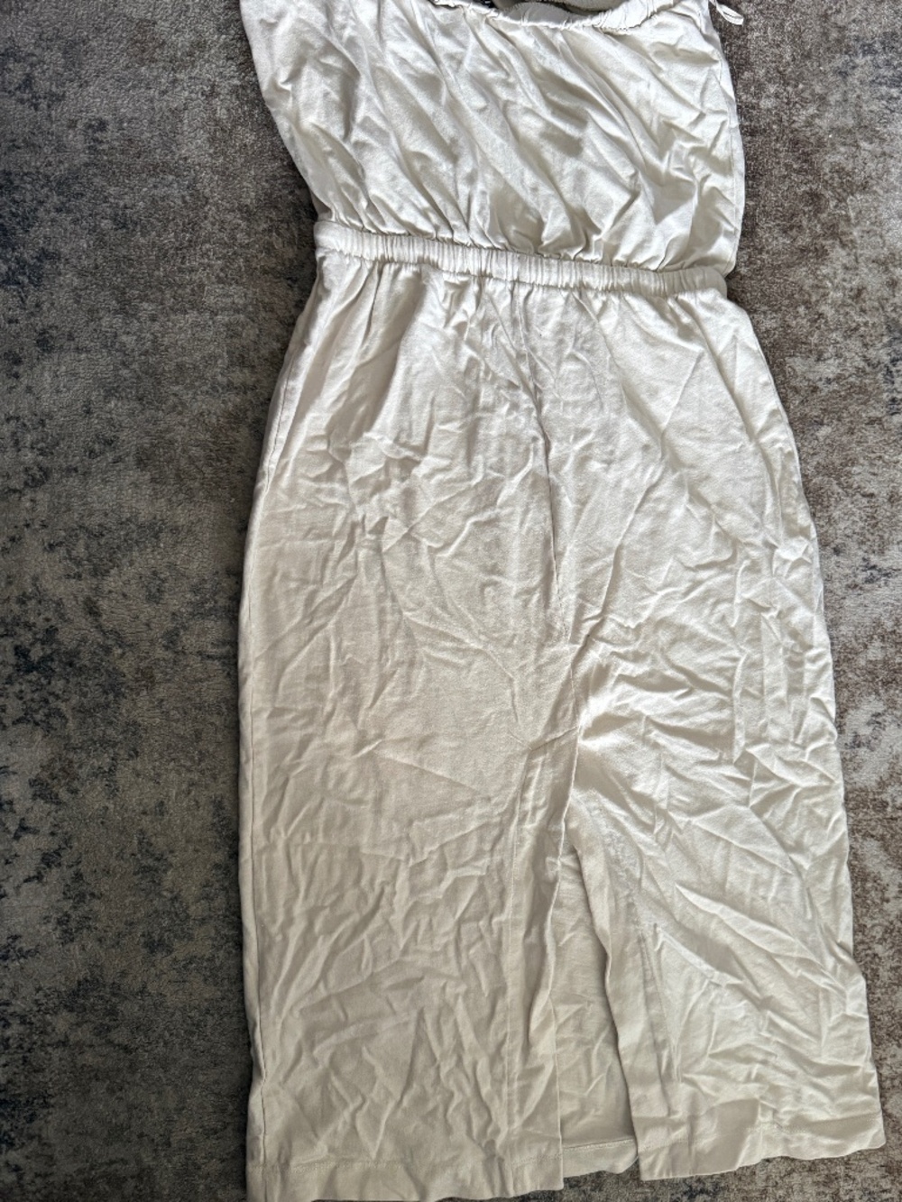 Cream tube top dress